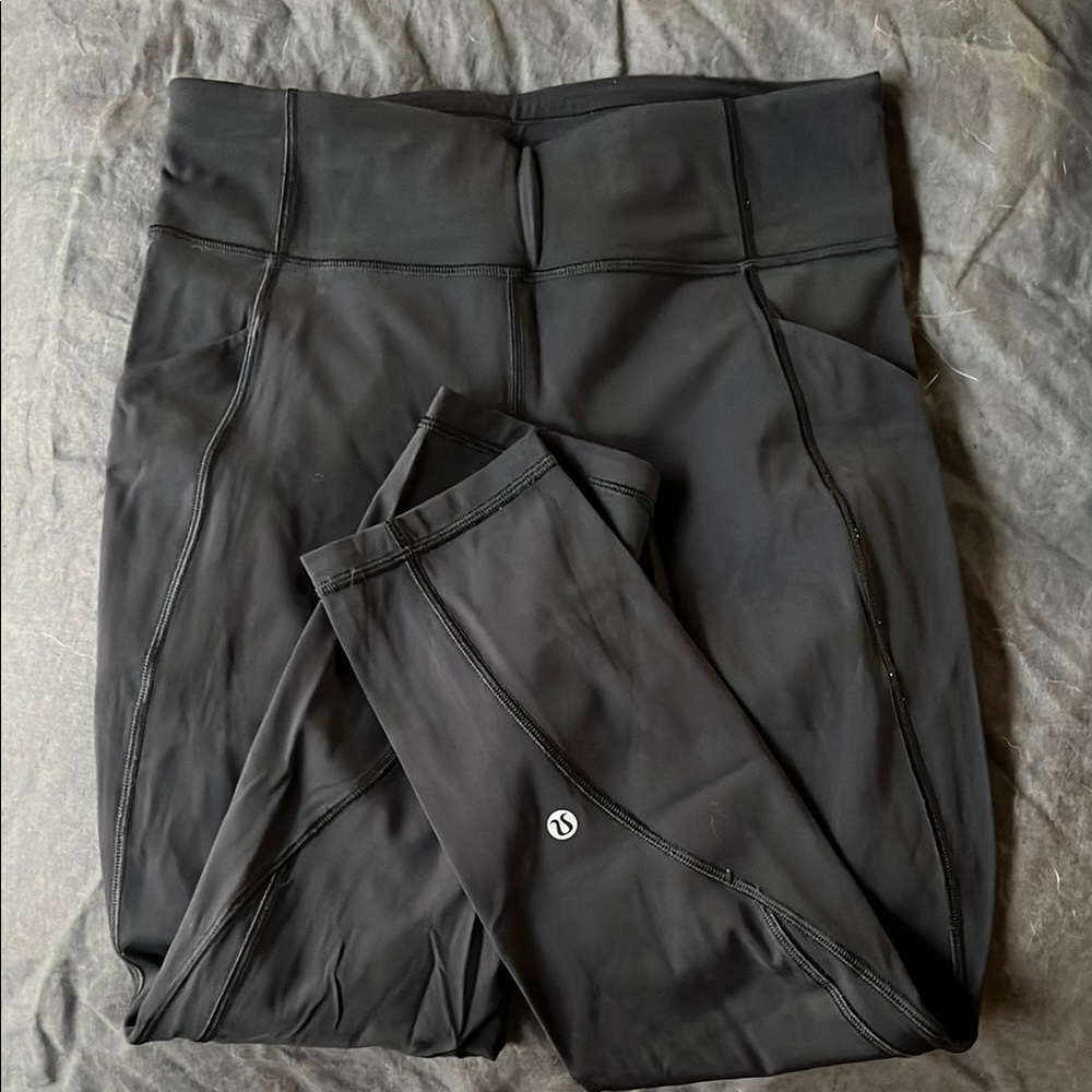 lululemon athletica Black Leggings with Wide Waistband and Full Length